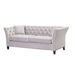 sofa Chesterfield Modern VelvetLight Grey 3-os.