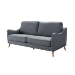 sofa Venuste denim blue/brown 3-os.